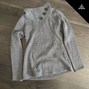 prAna Coal Ebba Cowl Neck Wool-Blend Sweater - XS